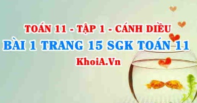 Bài 1 trang 15 SGK Toán 11 tập 1 Cánh Diều